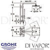 Grohe Euphoria System 230 Shower System Thermostat Dimensions